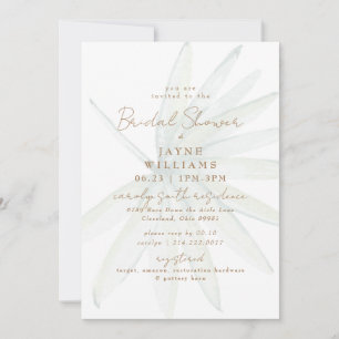 Invitation Tropical Palm Frond Fête des mariées moderne