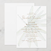 Invitation Tropical Palm Frond Fête des mariées moderne (Devant / Derrière)