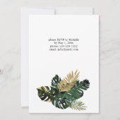 Invitation Tropical Palm Leaf & Gold Graduation Party (Dos)