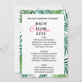 Invitation Tropical Palm Leafy Bachelorette Week-end (Devant)