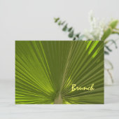 Invitation Tropical Palm Post Mariage Brunch (Debout devant)
