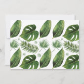 Invitation Tropical Palm Rien de fantaisie juste Love Elopeme (Dos)