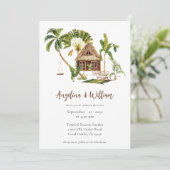 Invitation Tropical Palm Tree Botanical Wedding (Debout devant)