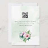 Invitation Tropical palm tree Photo QR Code Enregistrer la da (Dos)