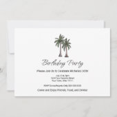 Invitation Tropical Palm Trees Beach 30th Birthday Party (Devant)