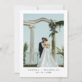 Invitation Tropical Palm Trees Minimal Photo Beach Wedding (Dos)
