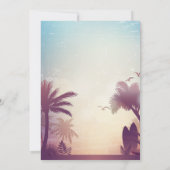 Invitation Tropical Palms Beach Réception de Mariage (Dos)