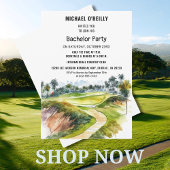 Invitation Tropical Palms Golf Bachelor Party