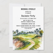 Invitation Tropical Palms Golf Bachelor Party (Devant)