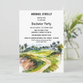 Invitation Tropical Palms Golf Bachelor Party (Debout devant)