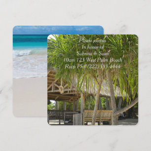 Invitation Tropical Paradise Beach Palm Destiny Destiny'S