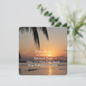 Invitation Tropical Paradise Beach Palm Destiny Destiny'S (Debout devant)