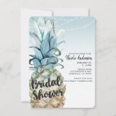 Invitation Tropical Pineapple & Guirlande Lumineuse Enterreme (Devant)