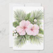 Invitation Tropical Pink Hibiscus Floral Wedding (Dos)