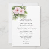 Invitation Tropical Pink Hibiscus Floral Wedding (Devant)