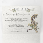 Invitation Tropical Safari Jungle Mariage Tri-Fold (Intérieur en premier)
