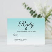 Invitation Tropical Sea Shell Blue Ombre Sweet 16 RSVP (Debout devant)