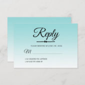 Invitation Tropical Sea Shell Blue Ombre Sweet 16 RSVP (Devant / Derrière)