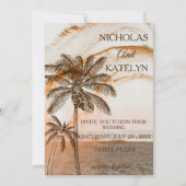 Invitation Tropical Seaside Chic Wedding (Devant)