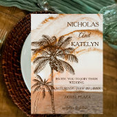 Invitation Tropical Seaside Chic Wedding