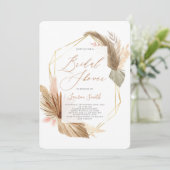 Invitation Tropical séché feuillage nuptiale (Debout devant)