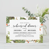 Invitation Tropical | Simple dîner de répétition de mariage m (Debout devant)