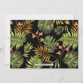 Invitation Tropical | Simple dîner de répétition de mariage m (Dos)
