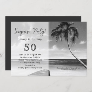 Invitation Tropical Son Anniversaire Surprise Party Invitatio
