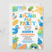 Invitation Tropical Splash Pad Fête d'été (Devant)