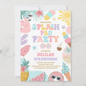 Invitation Tropical Splash Pad Fête d'été (Devant)