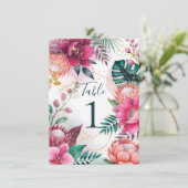 Invitation Tropical Stardust Garden Floral Paradise Wedding (Debout devant)