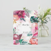 Invitation Tropical Stardust Garden Floral Paradise Wedding (Debout devant)
