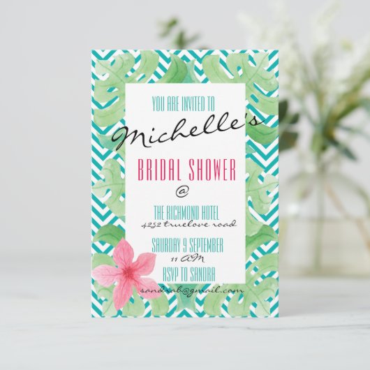 Invitation Tropical Summer Beach (Debout devant)