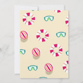 Invitation Tropical Summer Beach Girl 1er anniversaire (Dos)