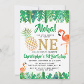 Invitation Tropical Summer Beach Luau Boys 1er Anniversaire (Devant)