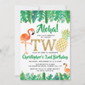 Invitation Tropical Summer Beach Luau Boys 2e anniversaire (Devant)