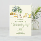 Invitation Tropical Summer Beach Thème Bachelorette Party (Debout devant)