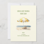 Invitation Tropical Summer Beach Thème Bachelorette Party (Dos)