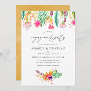 Invitation Tropical Summer Beach Wedding Engagement Party