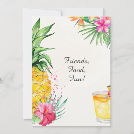 Invitation Tropical Summer Cocktail Divorce Support Party (Dos)