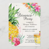 Invitation Tropical Summer Cocktail Divorce Support Party (Devant / Derrière)