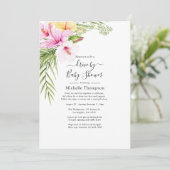 Invitation Tropical Summer Floral Drive Par Douche (Debout devant)