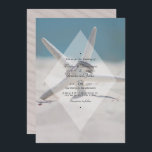 Invitation Tropical Summer QR Code RSVP Beach Wedding<br><div class="desc">Invitation photo de mariage de plage personnalisable pour vos détails d'événement. Le code QR au verso dirige vers votre site mariage où les gens peuvent en savoir plus et rsvp.</div>