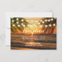 Tropical Summer Sunset Beach Mariage Réception