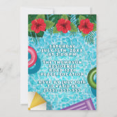 Invitation Tropical Summer Swimming Pool Birthday Party (Dos)
