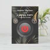 Invitation Tropical Summer Virtual Birthday Party (Debout devant)