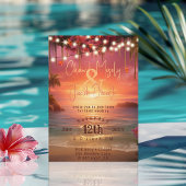 Invitation Tropical Sunset Beach String Mariage