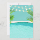 Invitation Tropical Sunset Birthday Pool Party (Dos)