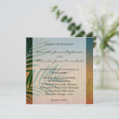 Invitation Tropical Sunset Palm Fronds (Debout devant)