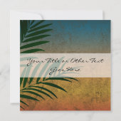 Invitation Tropical Sunset Palm Fronds (Dos)